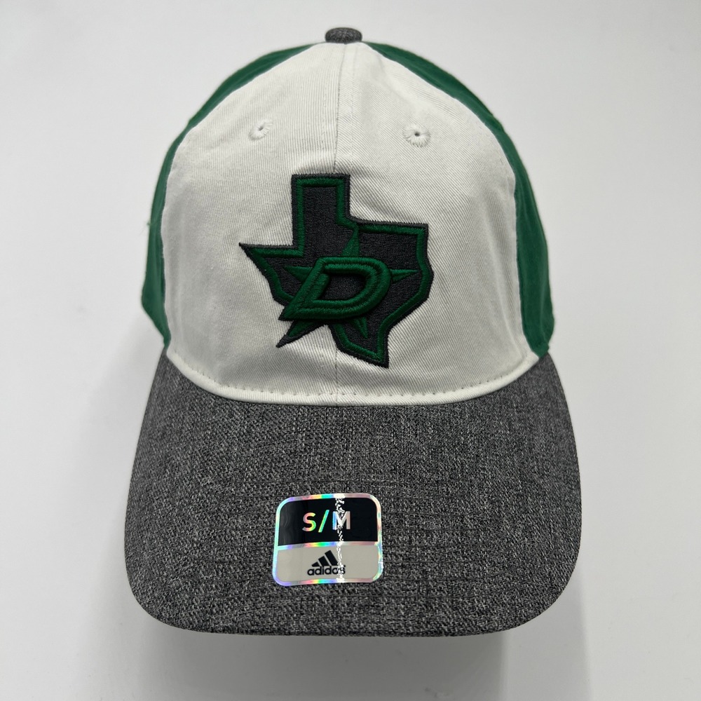 Adidas Dallas Stars NHL Baseball Cap Hat Green White Gray S M Flexfit